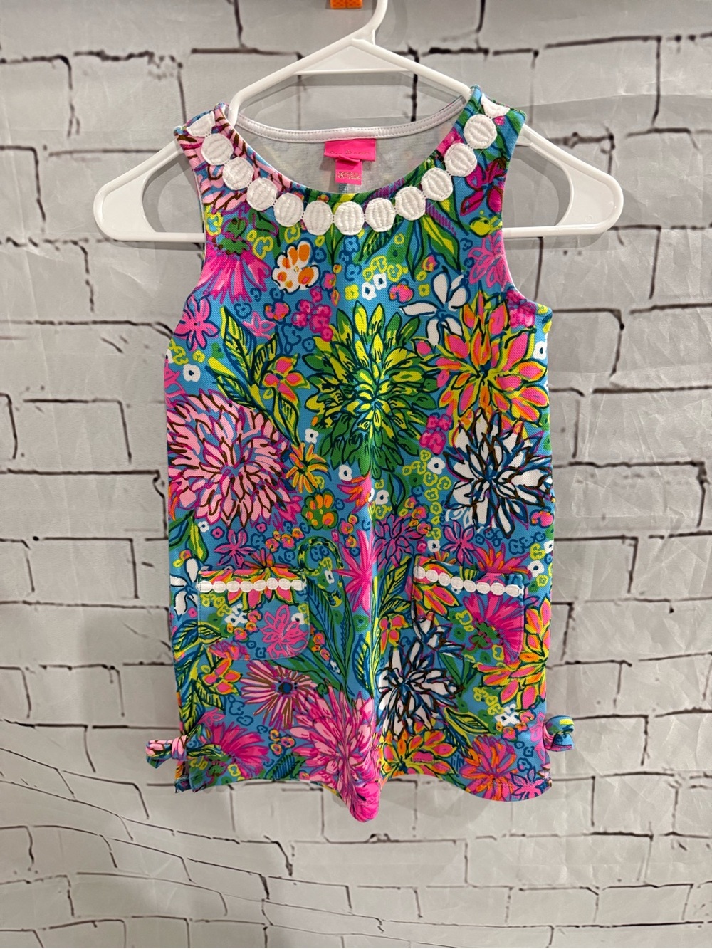 Lilly Pulitzer Girls Floral Shift Dress - Bright Multi
